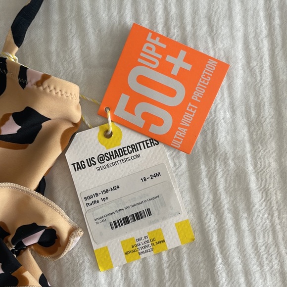 One Piece Ruffled Girls Leopard One Piece Swimsuit - Picture 5 of 5